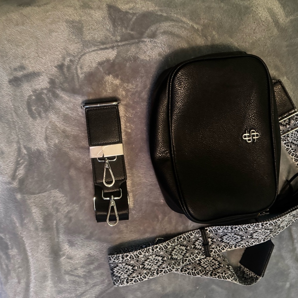 Black Leather Crossbody Bag